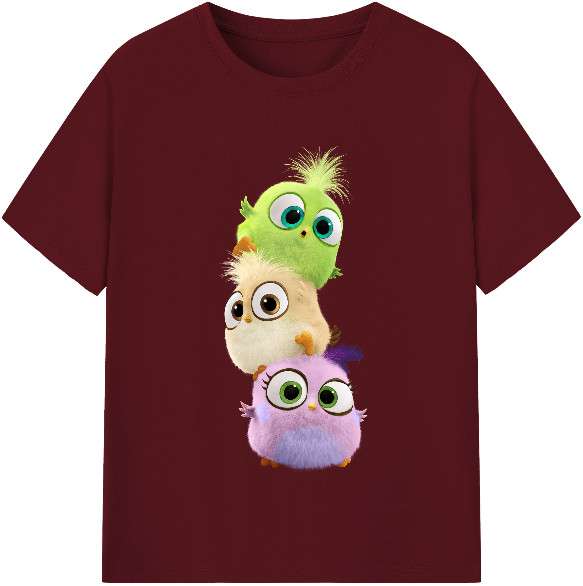 （画像用） Angry Birds アングリーバード 綿100％半袖Tシャツ（フロントプリント）